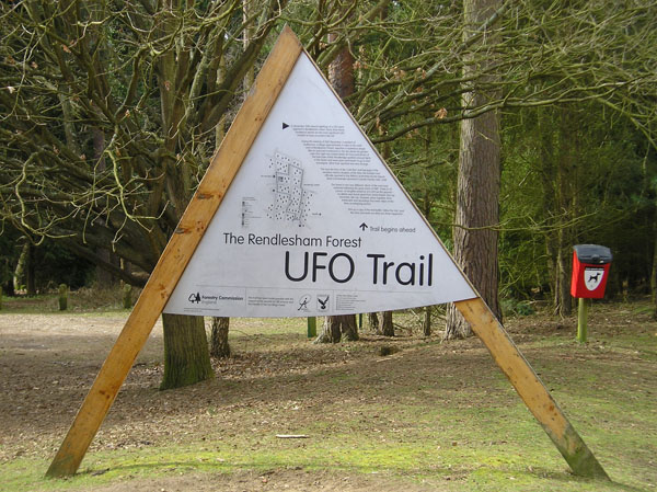 The start to the UFO Trail in Rendlesham forest